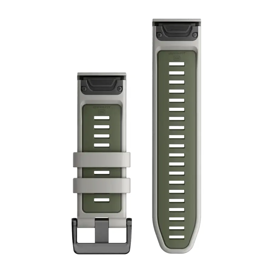 Ремешок Garmin QuickFit 26 Watch Bands Silicone - Fog Gray/Moss (010-13281-08)