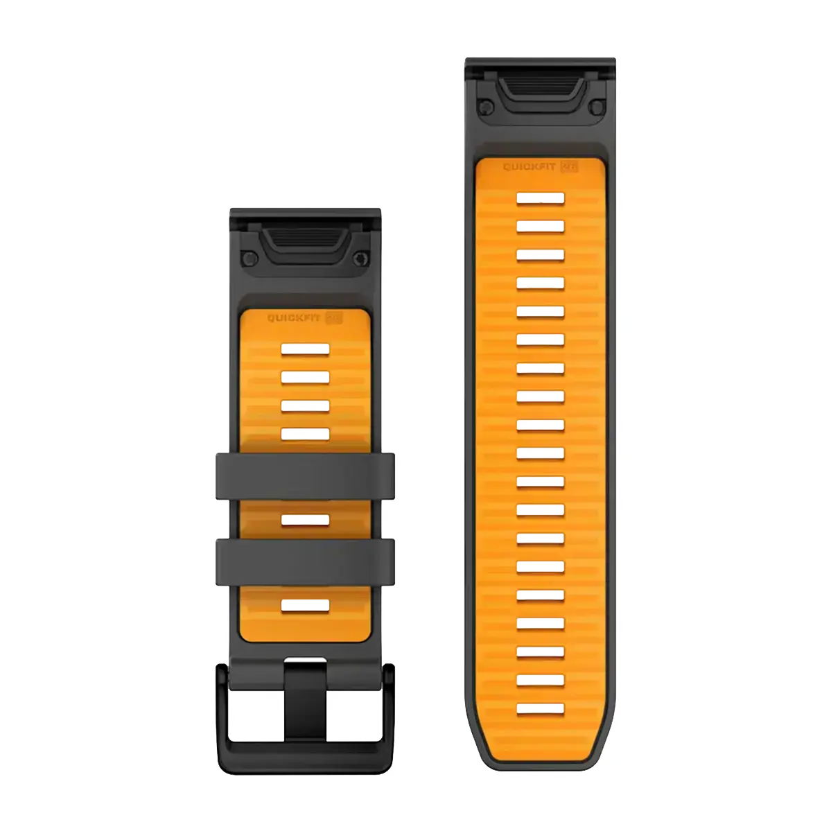Ремінець Garmin QuickFit 26 Watch Bands Silicone - Graphite/Spark Orange (010-13393-05)