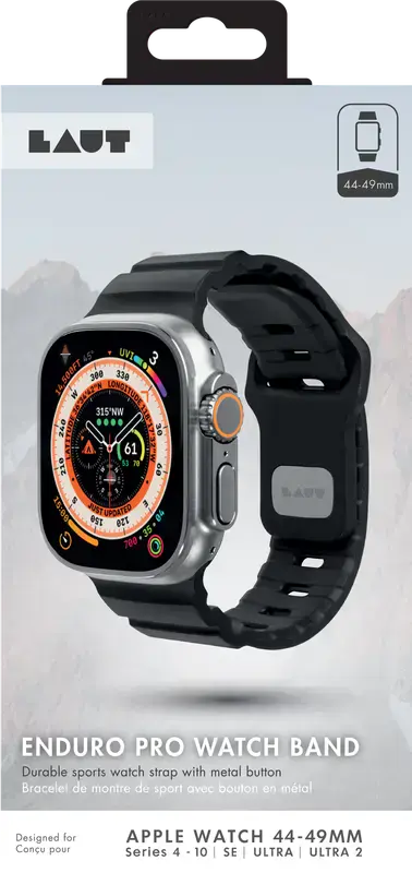 Ремінець LAUT ENDURO PRO для Apple Watch 44/45/46/49mm - Black (L_AWU_EP_BK)