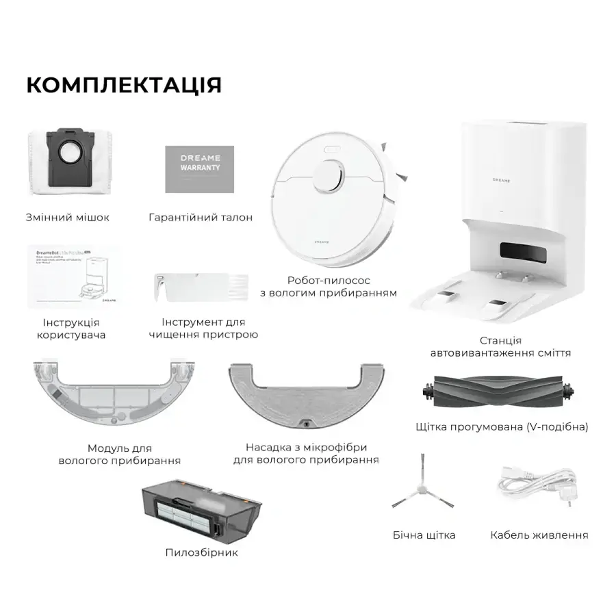 Робот-пилосос з вологим прибиранням Dreame Bot D10 Plus Gen 2 (RLD32GD)