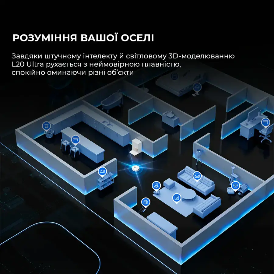 Робот-пилосос з вологим прибиранням Dreame Bot L20 Ultra Complete White (RLX41CE)