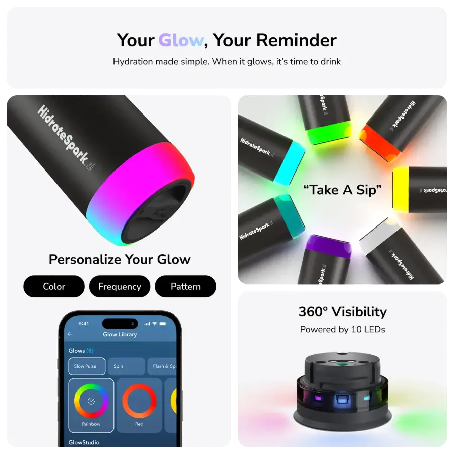 Умная бутылка для воды HidrateSpark PRO 21 oz/621 ml - Straw Lid - Cool Matcha (HI-007-050)