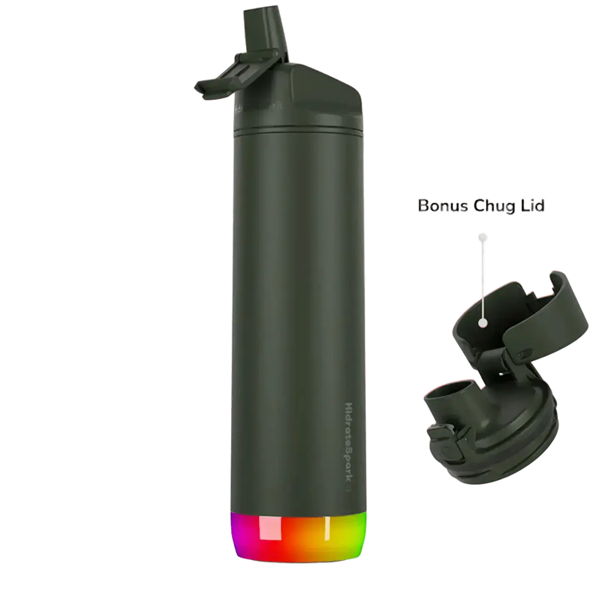 Розумна пляшка для води HidrateSpark PRO 21 oz/621 ml - Straw Lid - Forest (‎‎HI-007-052)