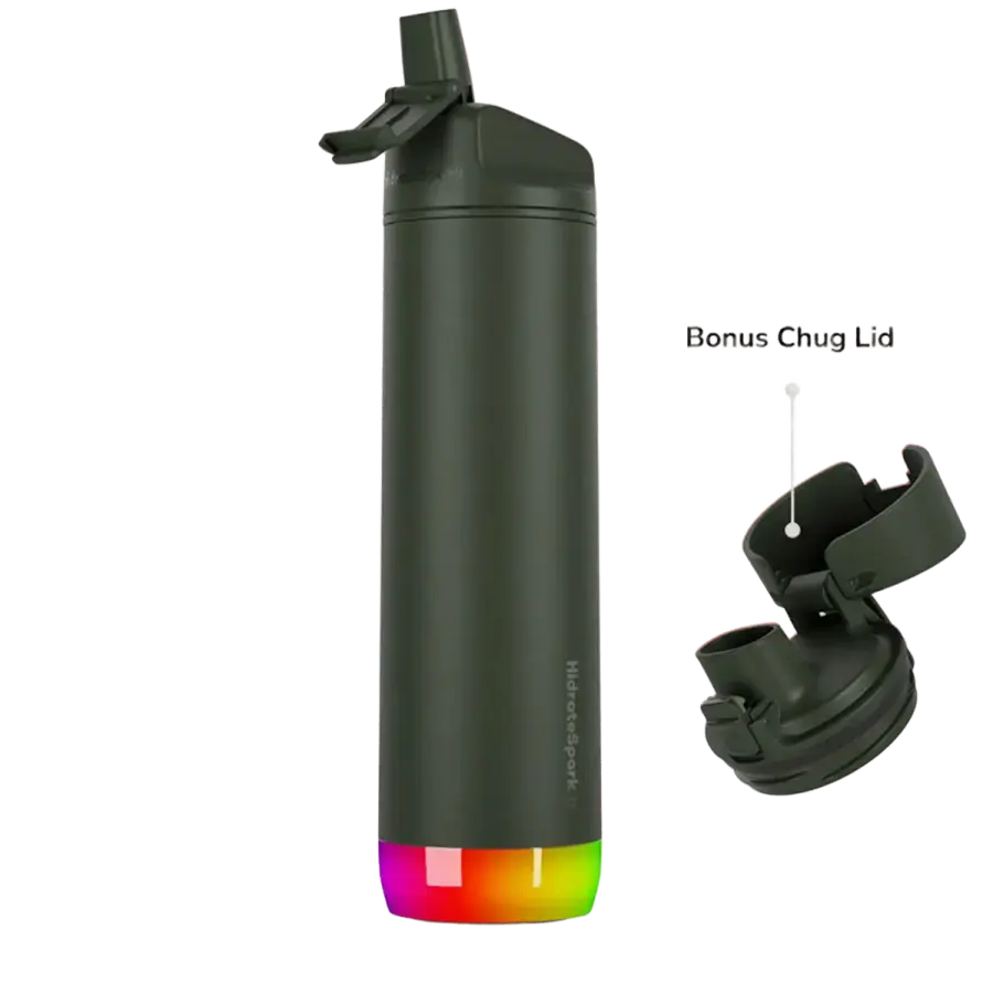 Розумна пляшка для води HidrateSpark PRO 21 oz/621 ml - Straw Lid - Forest (‎‎HI-007-052)