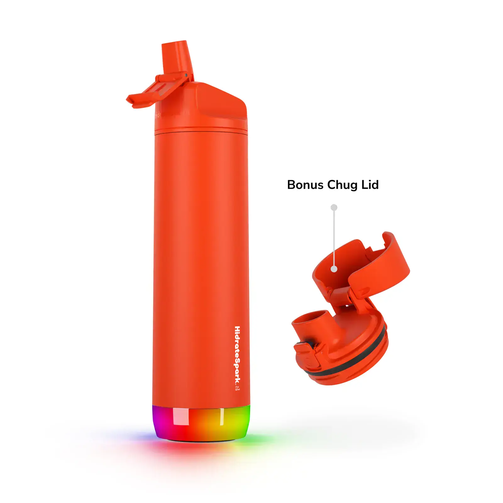 Розумна пляшка для води HidrateSpark PRO 21 oz/621 ml - Straw Lid - Lava (‎HI-012-002)