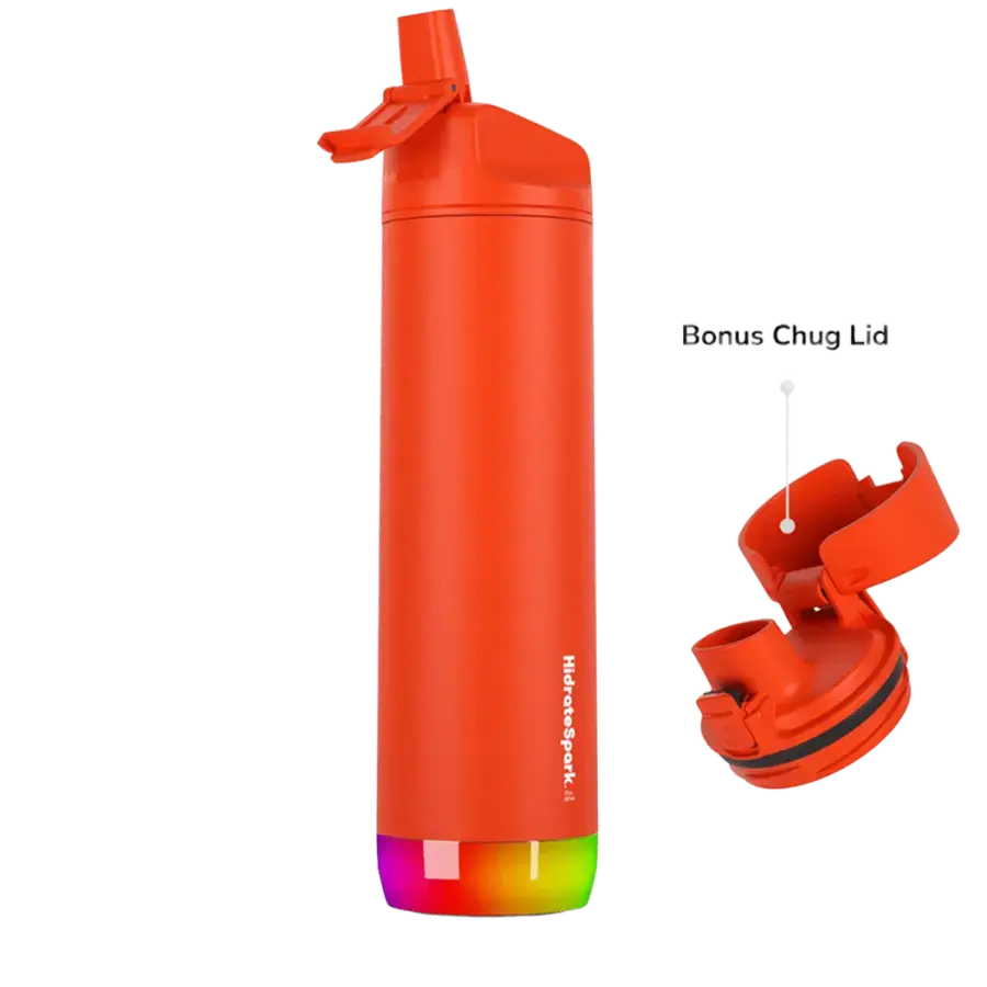 Розумна пляшка для води HidrateSpark PRO 21 oz/621 ml - Straw Lid - Lava (‎HI-012-002)