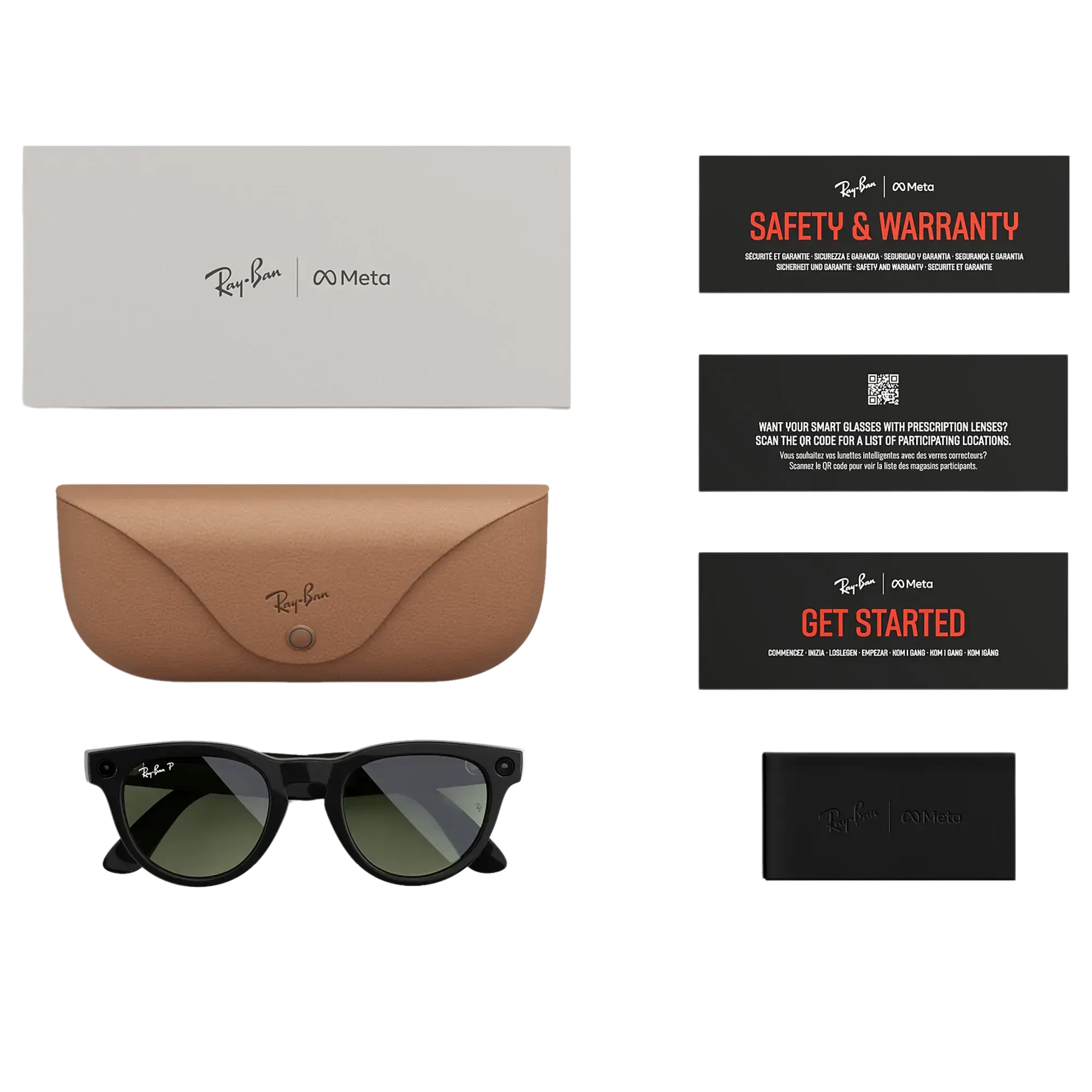 Смарт-очки Ray-Ban | Meta Headliner Large - Shiny Black / Clear to Sapphire Transitions (RW4009F 601/MF 51-23)