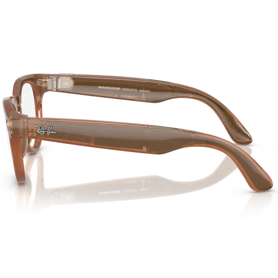 Смарт-окуляри Ray-Ban | Meta Headliner Standard - Shiny Caramel Transparent / Clear to Sapphire Transitions (RW4009 6706MF 50-23)