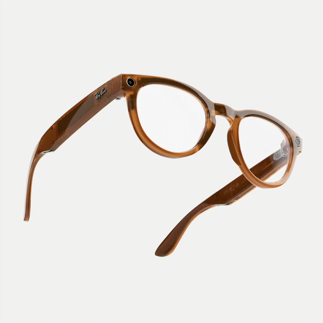 Смарт-очки Ray-Ban | Meta Headliner Standard - Shiny Caramel Transparent / Clear to Sapphire Transitions (RW4009 6706MF 50-23)