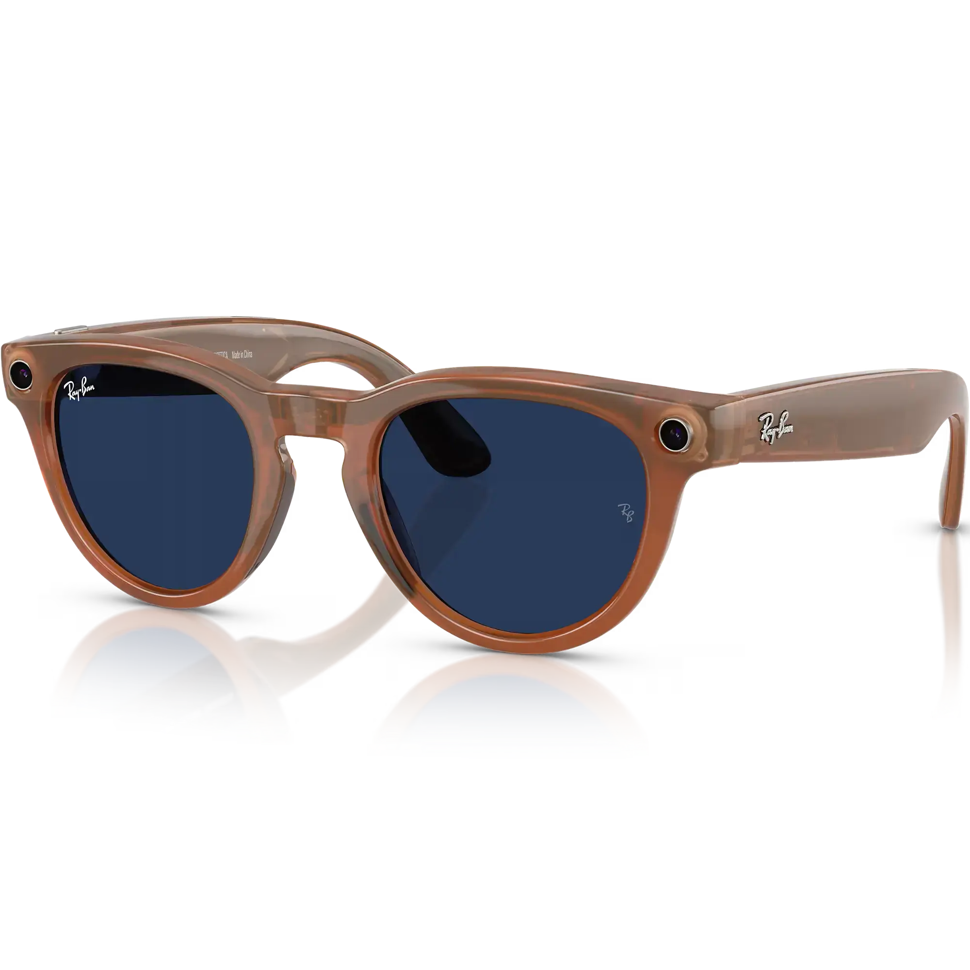 Смарт-очки Ray-Ban | Meta Headliner Standard - Shiny Caramel Transparent / Clear to Sapphire Transitions (RW4009 6706MF 50-23)