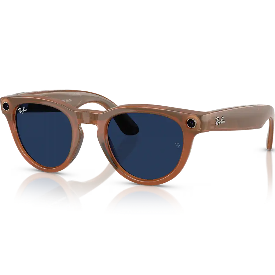 Смарт-окуляри Ray-Ban | Meta Headliner Standard - Shiny Caramel Transparent / Clear to Sapphire Transitions (RW4009 6706MF 50-23)