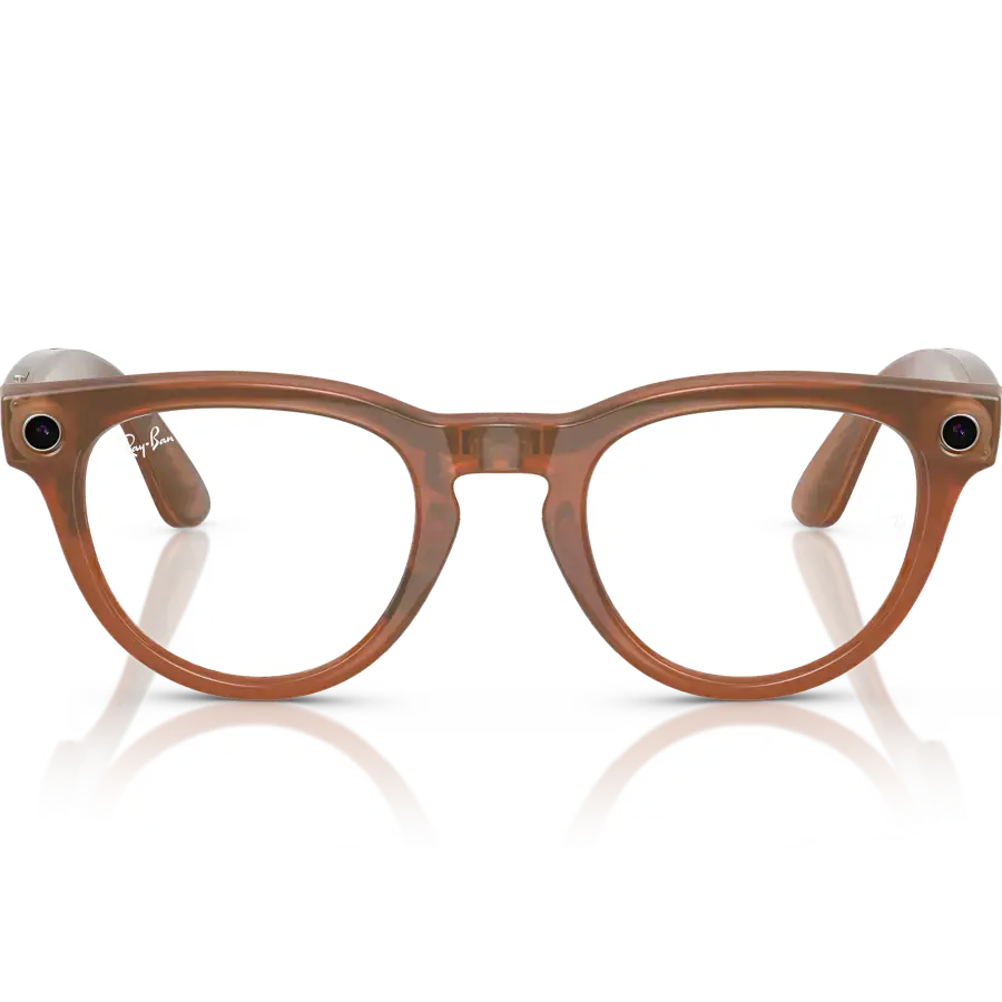 Смарт-окуляри Ray-Ban | Meta Headliner Standard - Shiny Caramel Transparent / Clear to Sapphire Transitions (RW4009 6706MF 50-23)