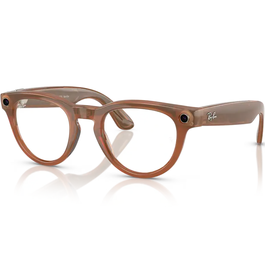 Смарт-окуляри Ray-Ban | Meta Headliner Standard - Shiny Caramel Transparent / Clear to Sapphire Transitions (RW4009 6706MF 50-23)