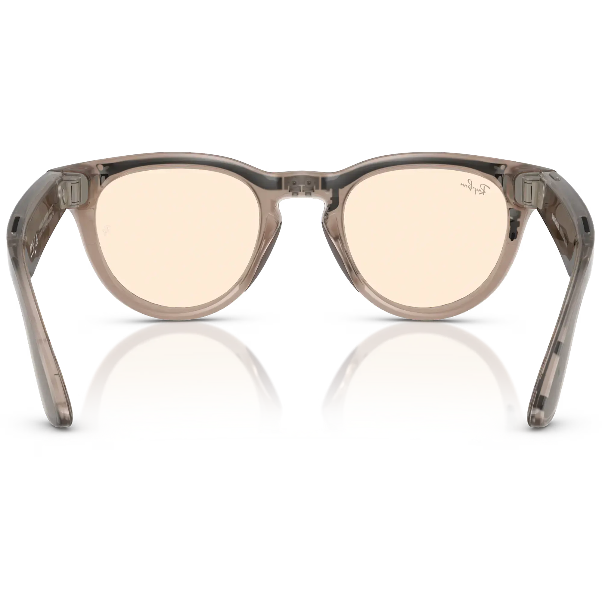Смарт-очки Ray-Ban | Meta Headliner Standard - Shiny Warm Stone Transparent / Tint to Saffron Yellow Transitions (RW4009 6705ZX 50-23)