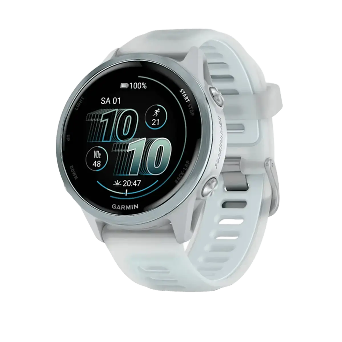 Спортивний годинник Garmin Forerunner 570 - 42 mm Cloud Blue Aluminum with Translucent Whitestone/Cloud Blue Band (010-02970-01)