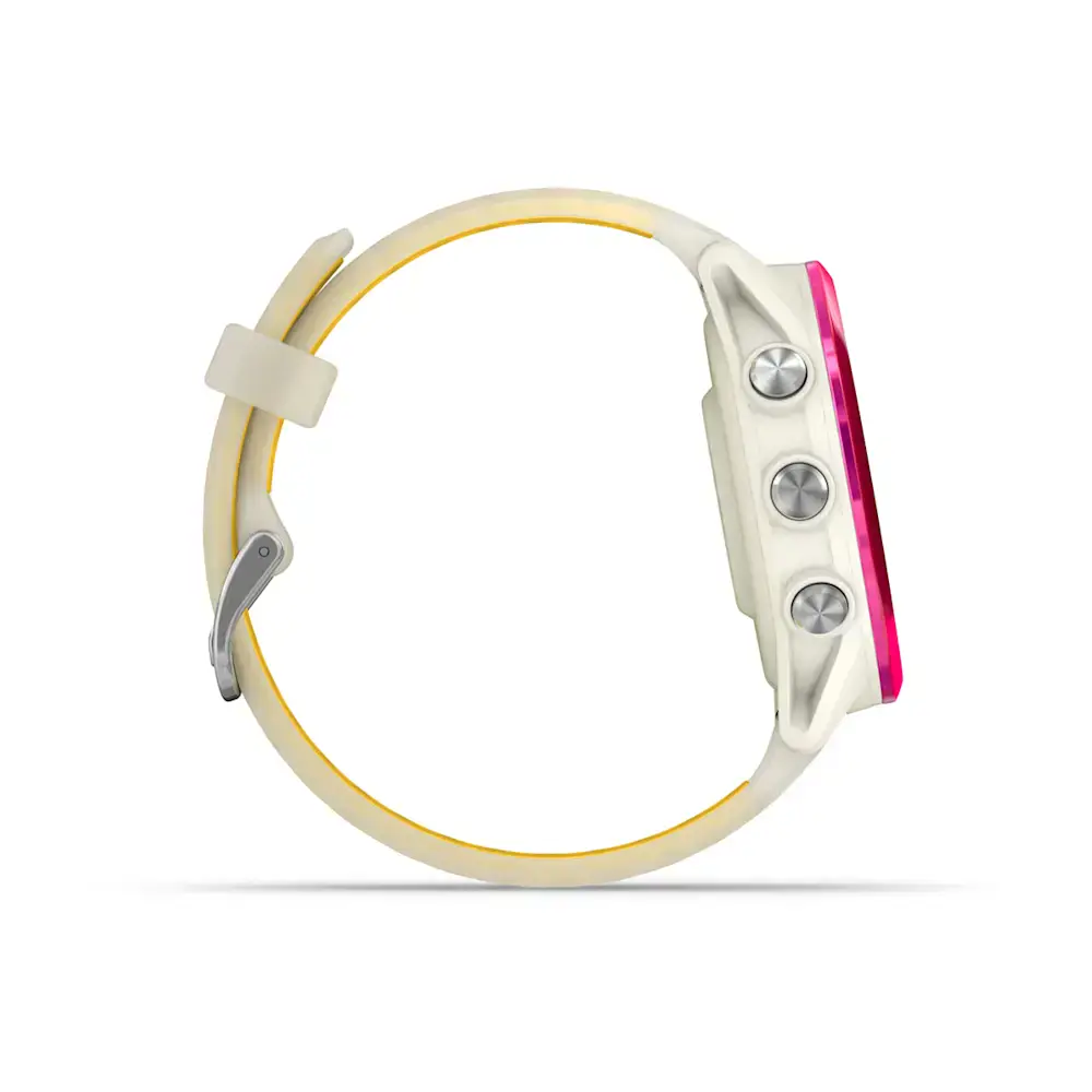 Спортивний годинник Garmin Forerunner 570 - 42 mm Raspberry Aluminum with Translucent Bone/Mango Band (010-02970-02)