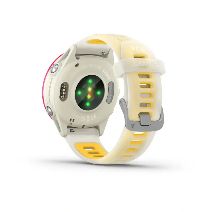 Спортивний годинник Garmin Forerunner 570 - 42 mm Raspberry Aluminum with Translucent Bone/Mango Band (010-02970-02)