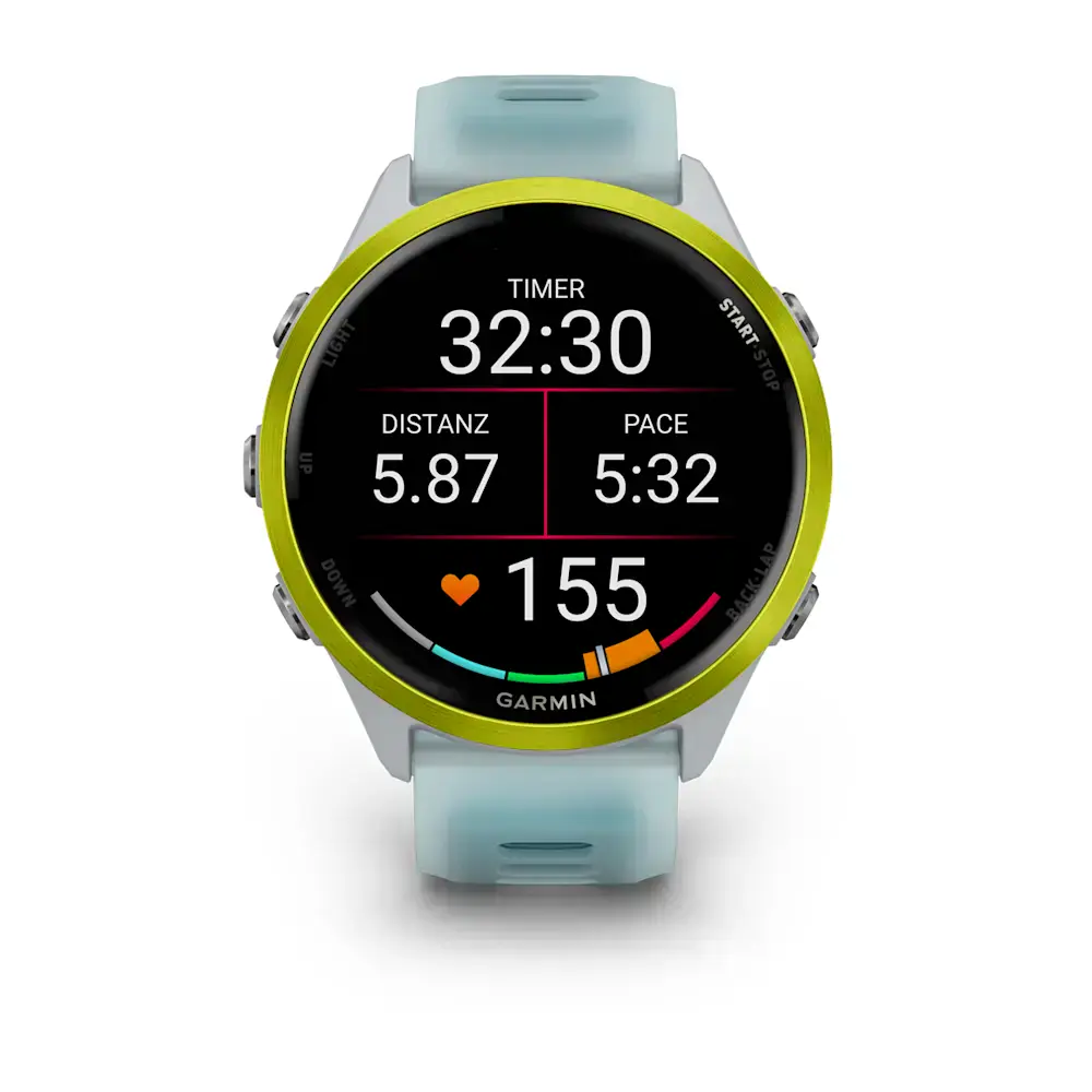 Спортивные часы Garmin Forerunner 570 - 47 mm Amp Yellow Aluminum with Translucent Whitestone/Turquoise Band (010-02971-01)
