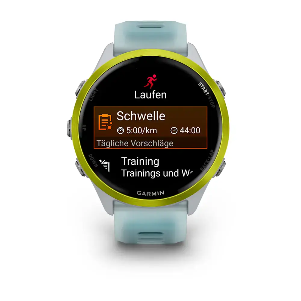 Спортивные часы Garmin Forerunner 570 - 47 mm Amp Yellow Aluminum with Translucent Whitestone/Turquoise Band (010-02971-01)