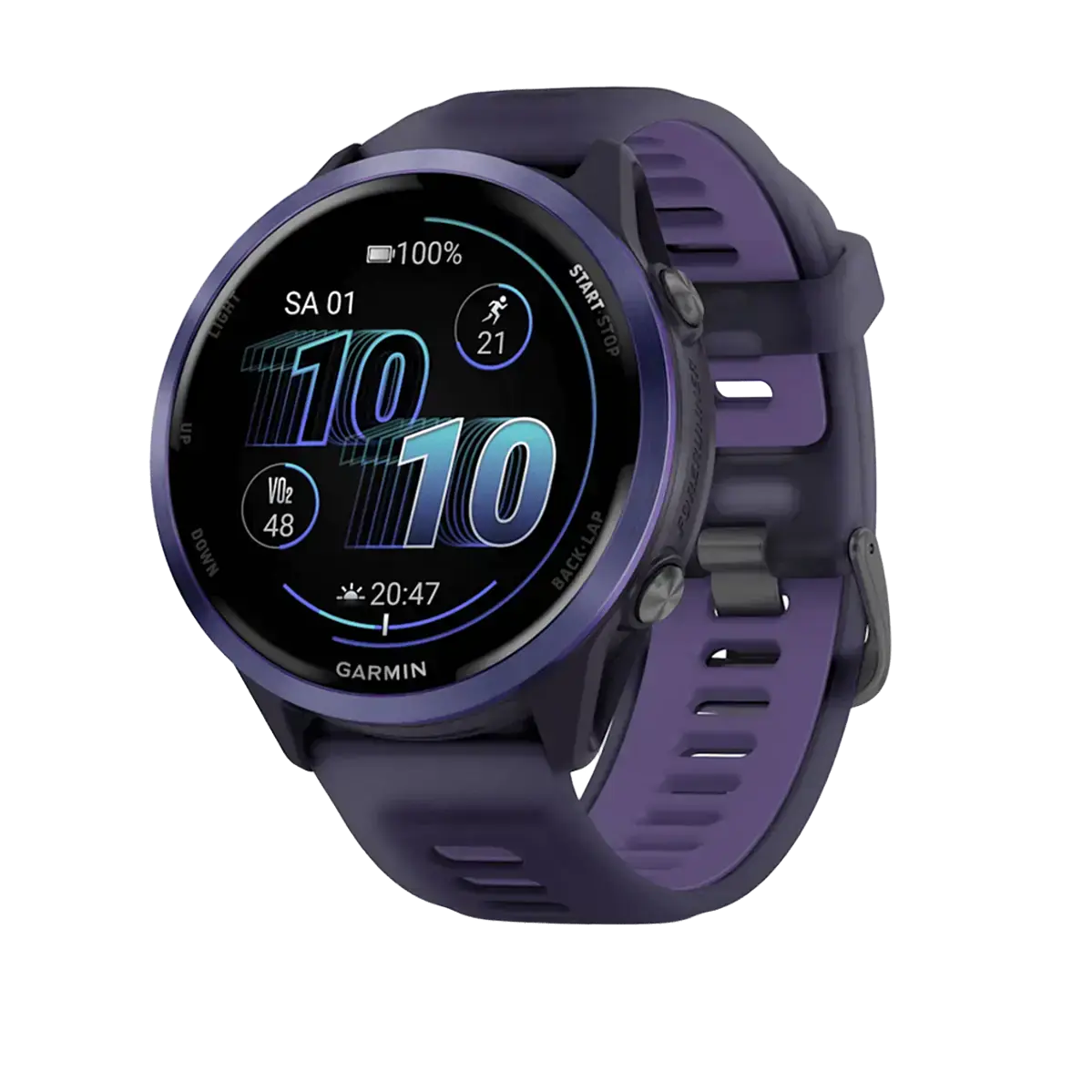 Спортивний годинник Garmin Forerunner 570 - 47 mm Indigo Aluminum with Translucent Imperial Purple/Indigo Band (010-02971-02)