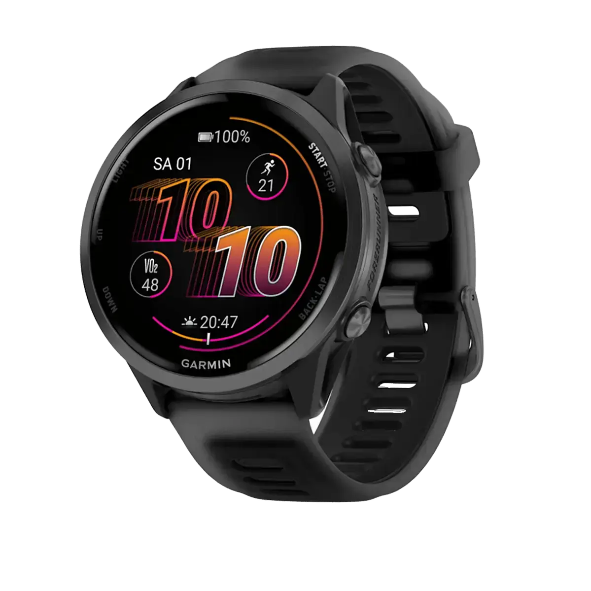 Спортивний годинник Garmin Forerunner 570 - 47 mm Slate Gray Aluminum with Translucent Black/Black Band (010-02971-00)