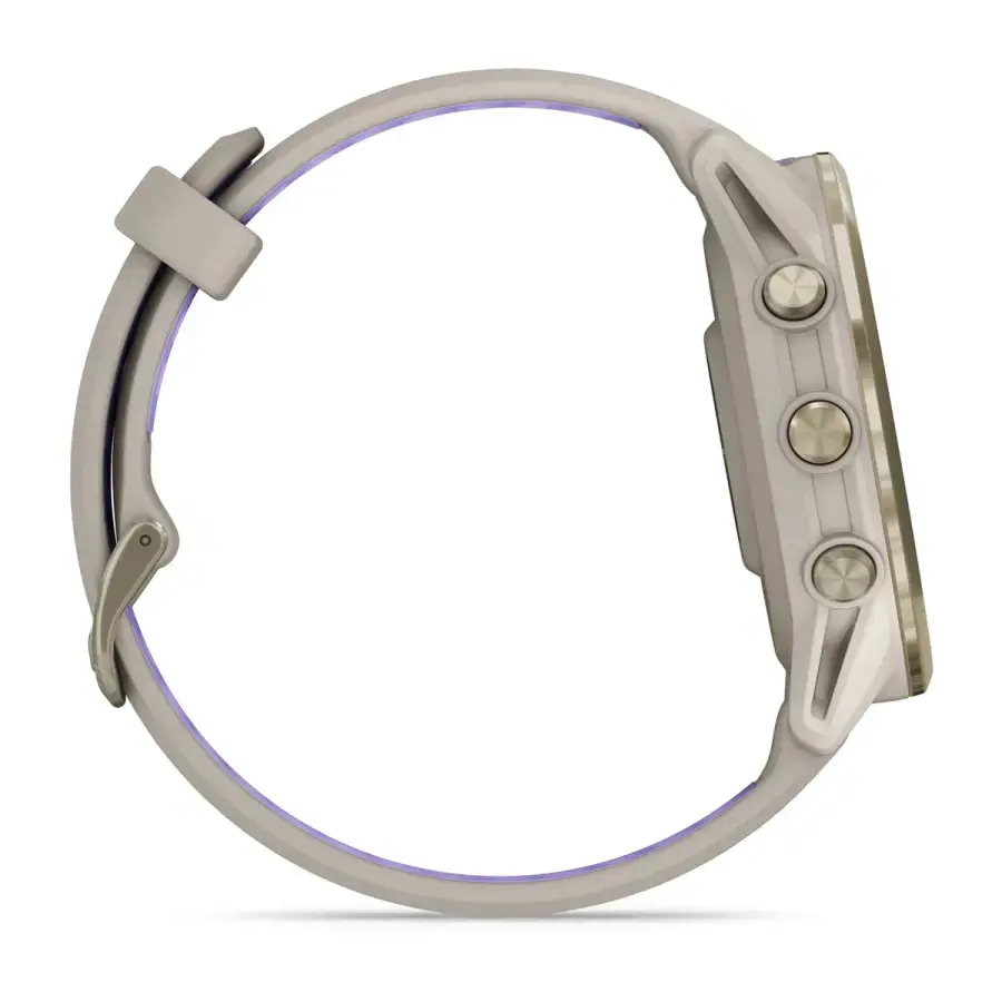 Спортивний годинник Garmin Forerunner 970 Soft Gold Titanium with French Gray Case and French Gray/Translucent Indigo Band (010-02969-12)