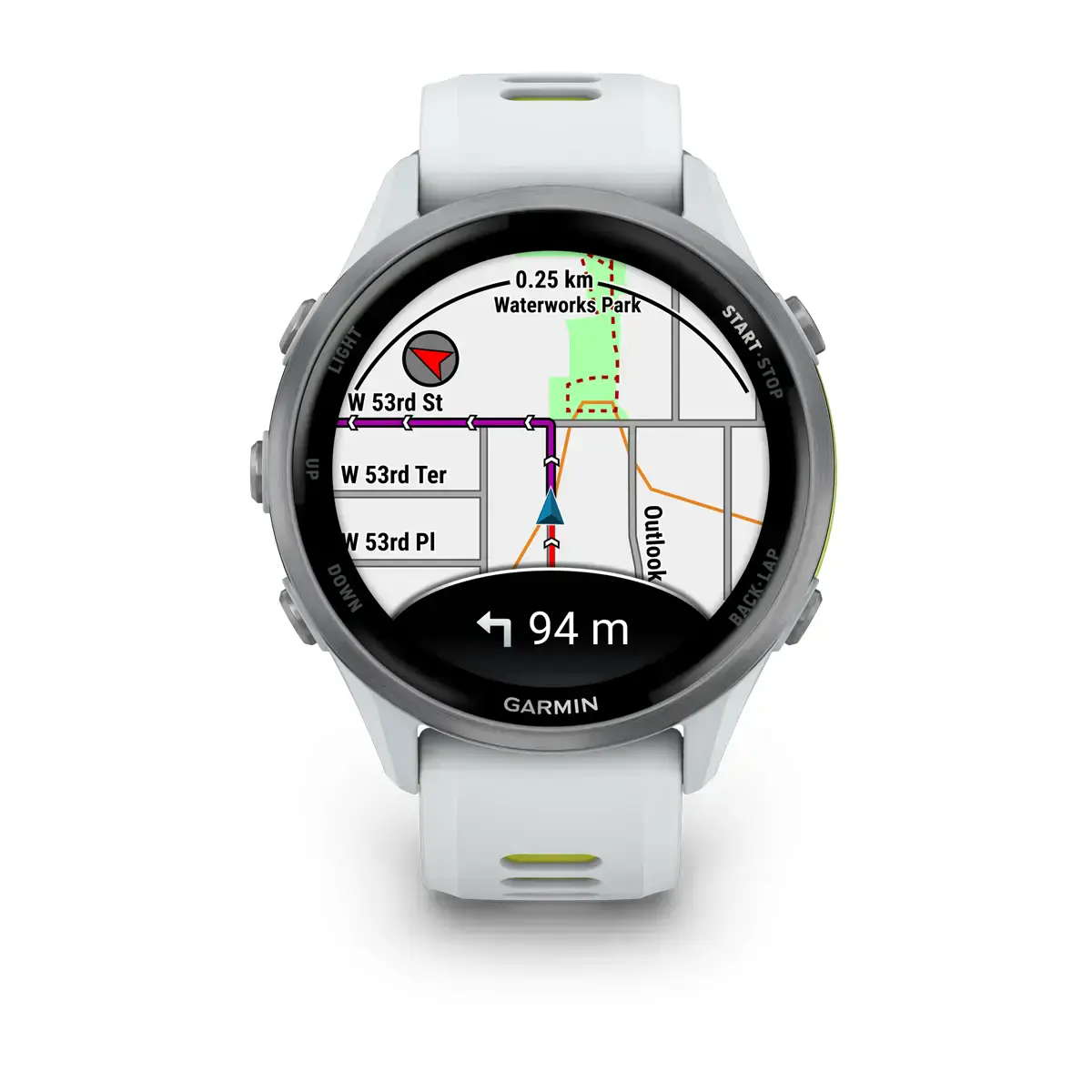 Спортивний годинник Garmin Forerunner 970 Titanium with Whitestone Case and Whitestone/Translucent Amp Yellow Band (010-02969-11)