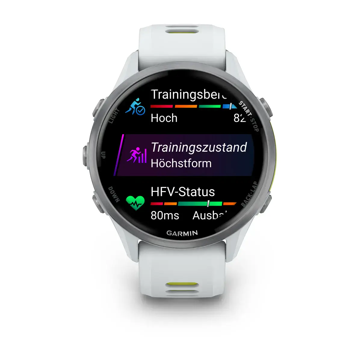 Спортивний годинник Garmin Forerunner 970 Titanium with Whitestone Case and Whitestone/Translucent Amp Yellow Band (010-02969-11)