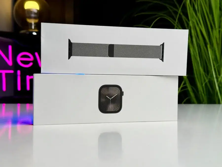 УЦЕНКА Apple Watch Series 10 GPS + Cellular 46mm Slate Titanium Case with Slate Milanese Loop - M/L (MWYW3) - Состояние: новый | Аккумулятор: 100% | Комплект: полный | Гарантия: 12 мес.