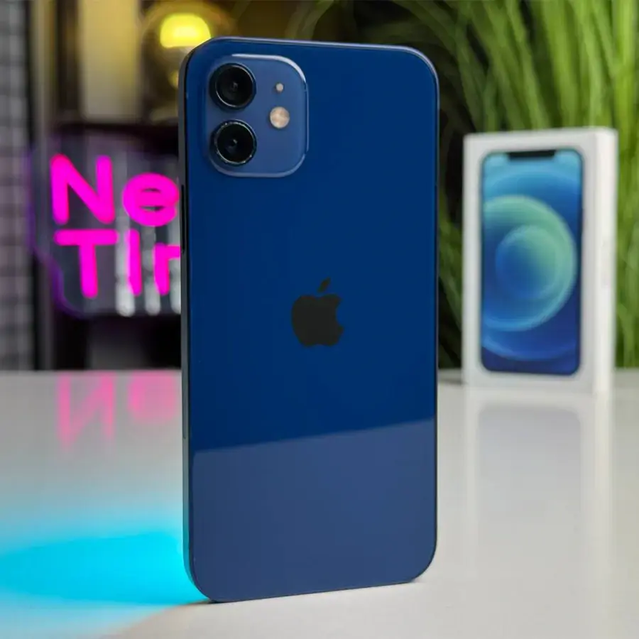 Б/У Apple iPhone 12 64GB Blue (MGH93, MGJ83) - Состояние: хороший | Аккумулятор: 100% | Комплектация: полный | Гарантія: 1 мес.