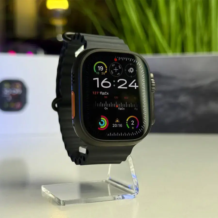 ВІТРИННІ Apple Watch Ultra 2 2024 GPS + Cellular 49mm Black Titanium Case with Black Ocean Band (MX4P3) | Зовнішній стан - ідеальний | Стан акумулятора - 100% | Гарантія - 3 місяці | Комплект - повний