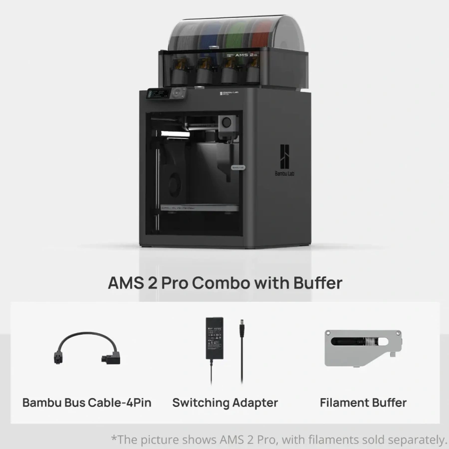 3D принтер Bambu Lab P1S AMS 2 Pro Combo with Buffer (BL‑P1S‑COMBO‑BUFFER)