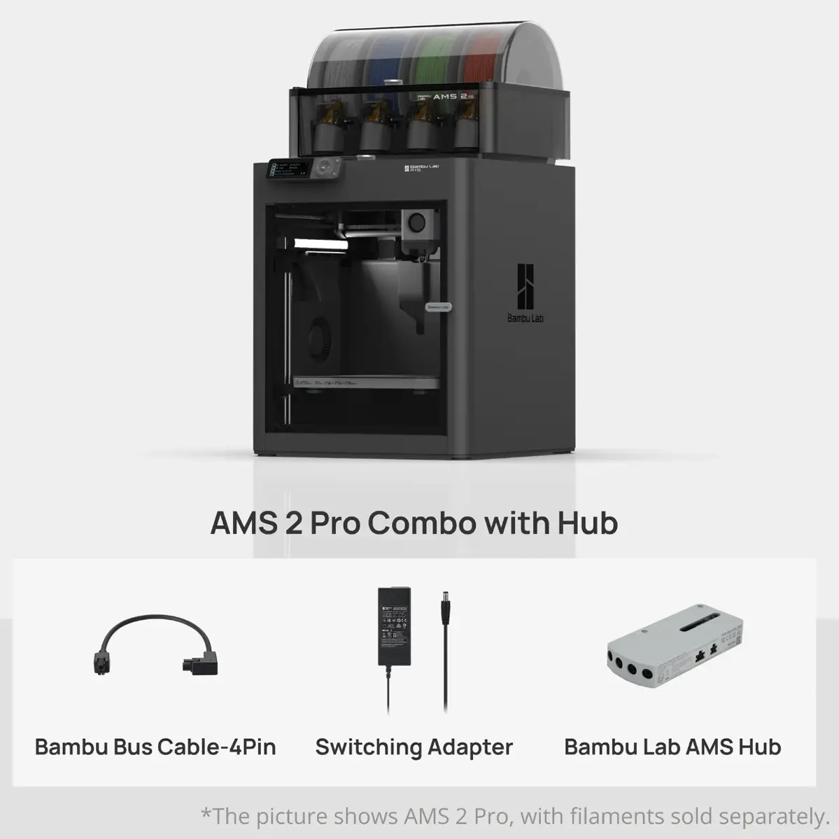 3D принтер Bambu Lab P1S AMS 2 Pro Combo with Hub