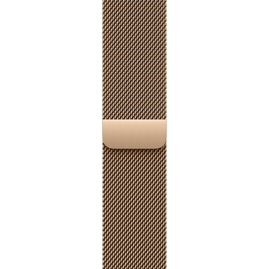 Apple Watch Series 10 GPS 42mm Rose Gold Aluminum Case with Gold Milanese Loop (MWWY3+MXMN3)