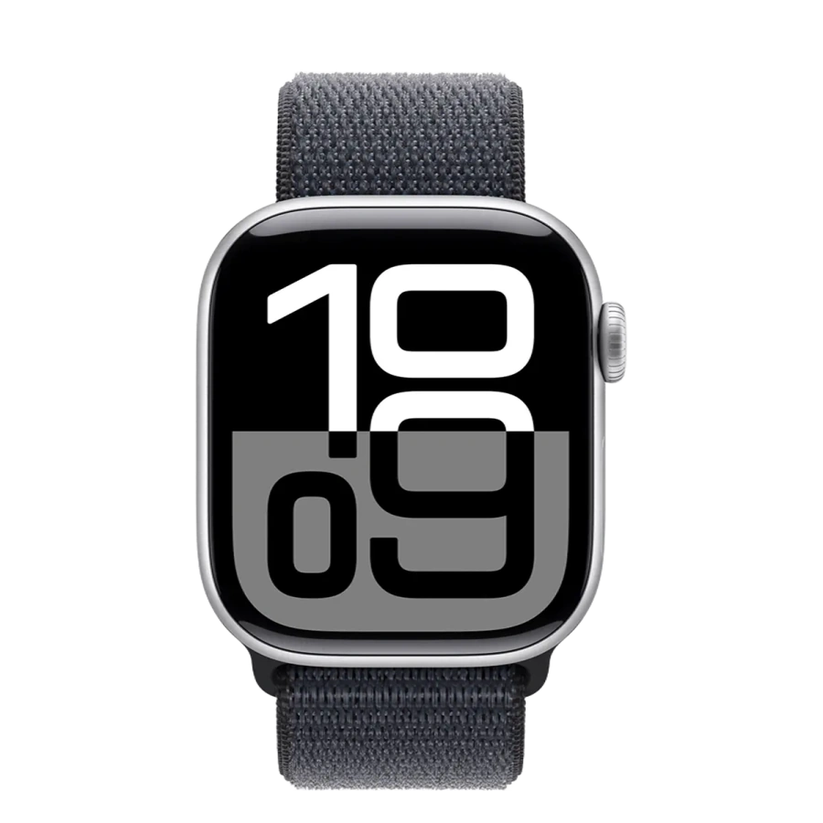 Apple Watch Series 10 GPS 42mm Silver Aluminum Case with Ink Sport Loop (MWWW3+MXKW3)