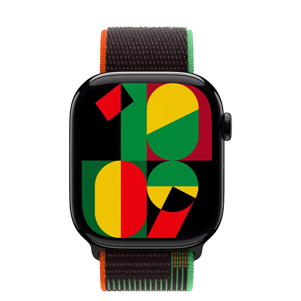 Apple Watch Series 10 GPS 46mm Jet Black Aluminum Case with Black Unity Sport Loop (MWX13+MUJU3)