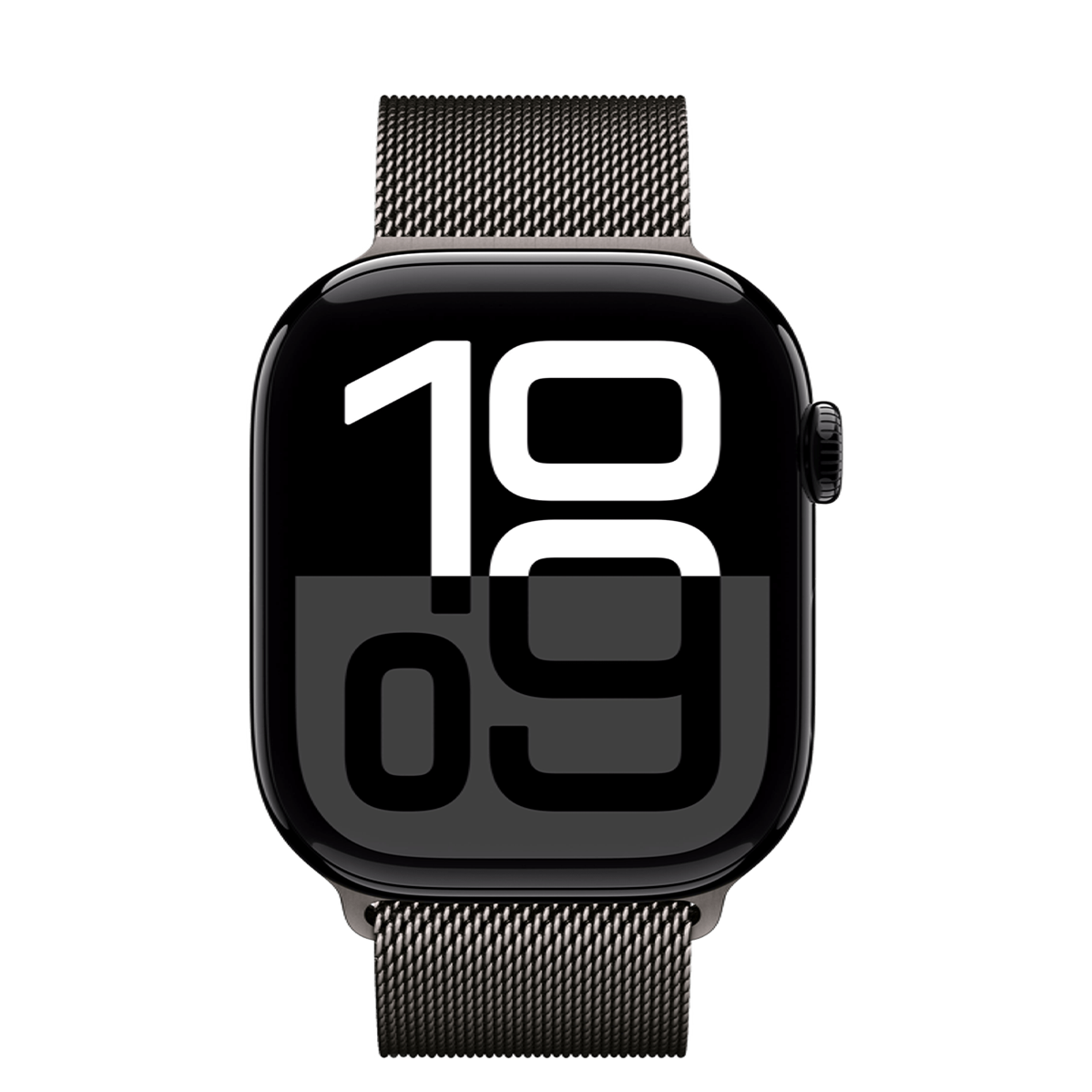 Apple Watch Series 10 GPS 46mm Jet Black Aluminum Case with Slate Milanese Loop - M/L (MWX13+MXMT3)