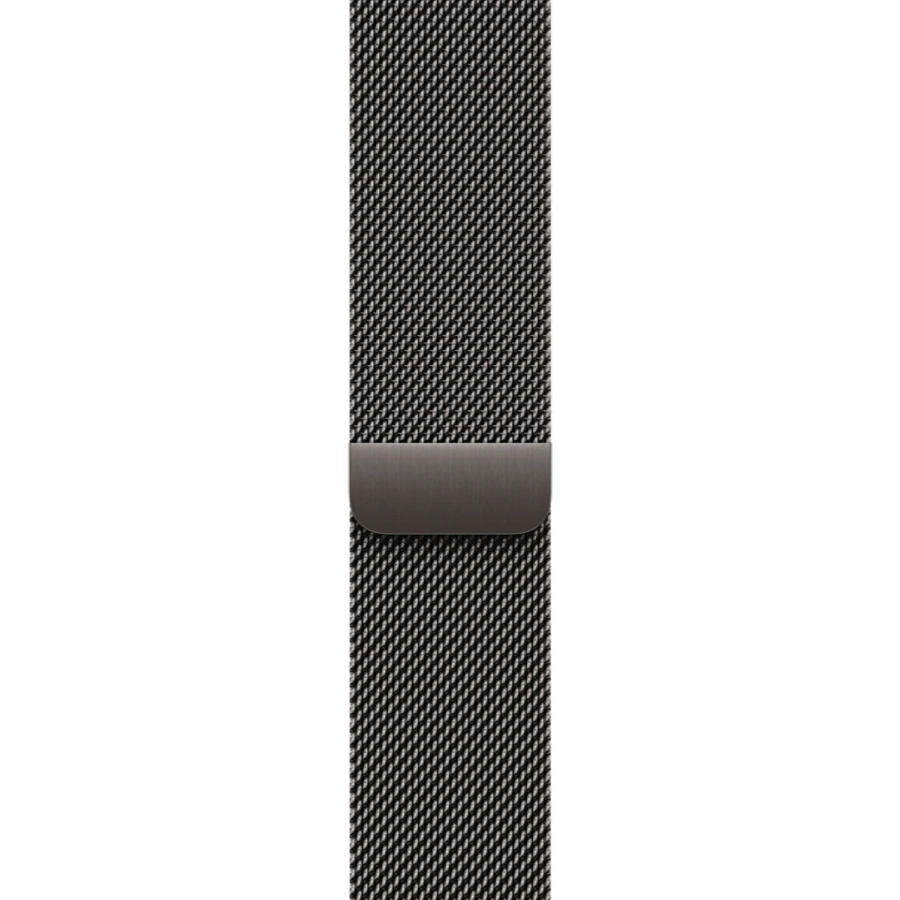 Apple Watch Series 10 GPS 46mm Jet Black Aluminum Case with Slate Milanese Loop - M/L (MWX13+MXMT3)