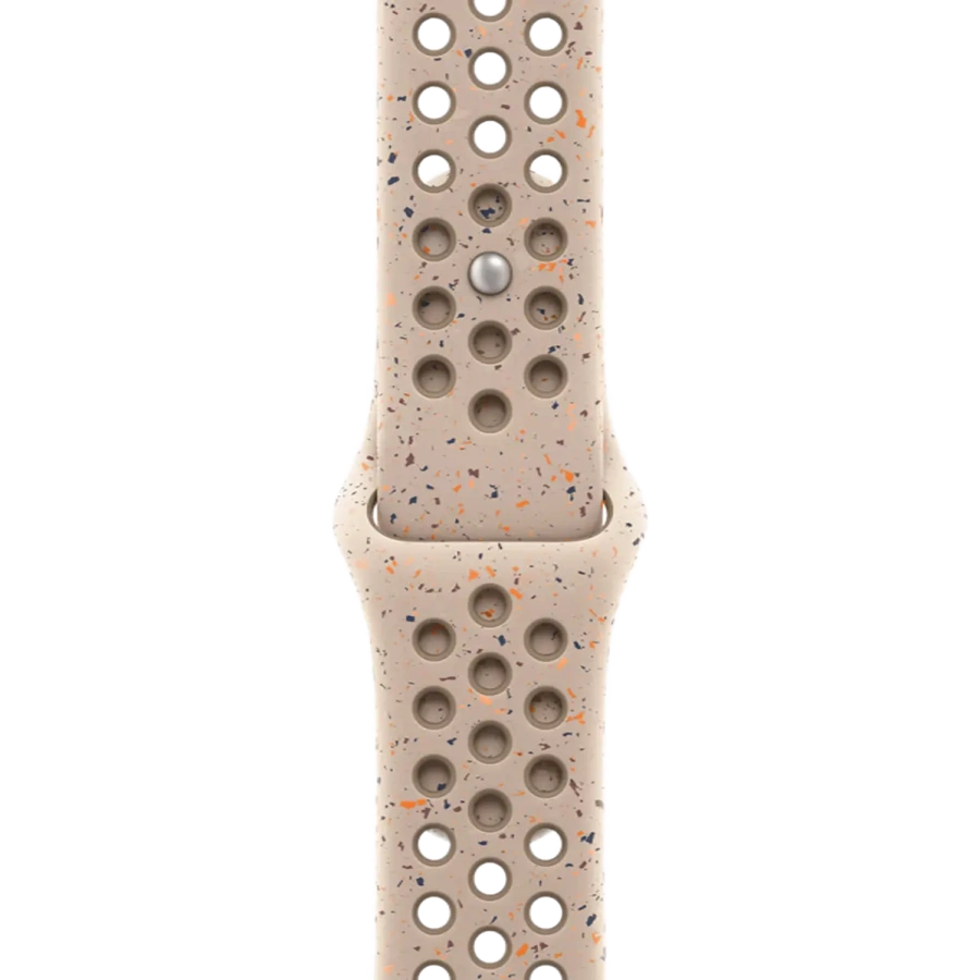 Apple Watch Series 10 GPS + Cellular 42mm Natural Titanium Case with Desert Stone Nike Sport Band - M/L (MX0J3+MYJT3)