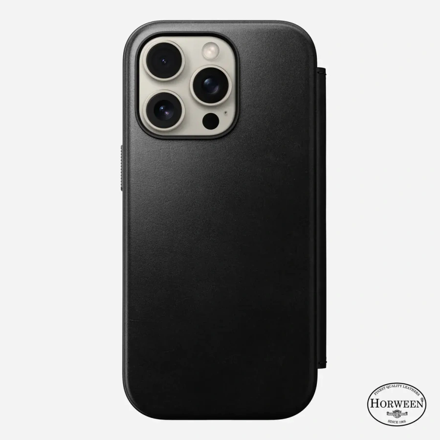 Чохол Nomad Modern Horween Leather Case Folio for iPhone 16 Pro - Black (NM01677185)