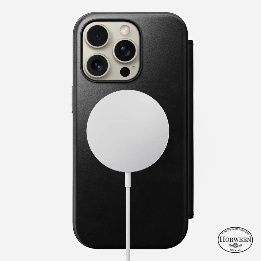 Чохол Nomad Modern Horween Leather Case Folio for iPhone 16 Pro - Black (NM01677185)