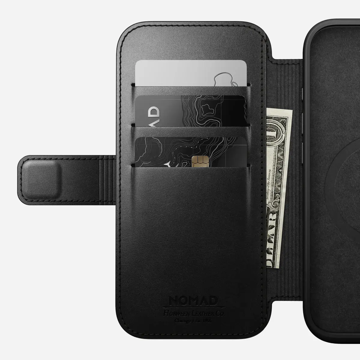 Чохол Nomad Modern Horween Leather Case Folio for iPhone 16 Pro - Black (NM01677185)