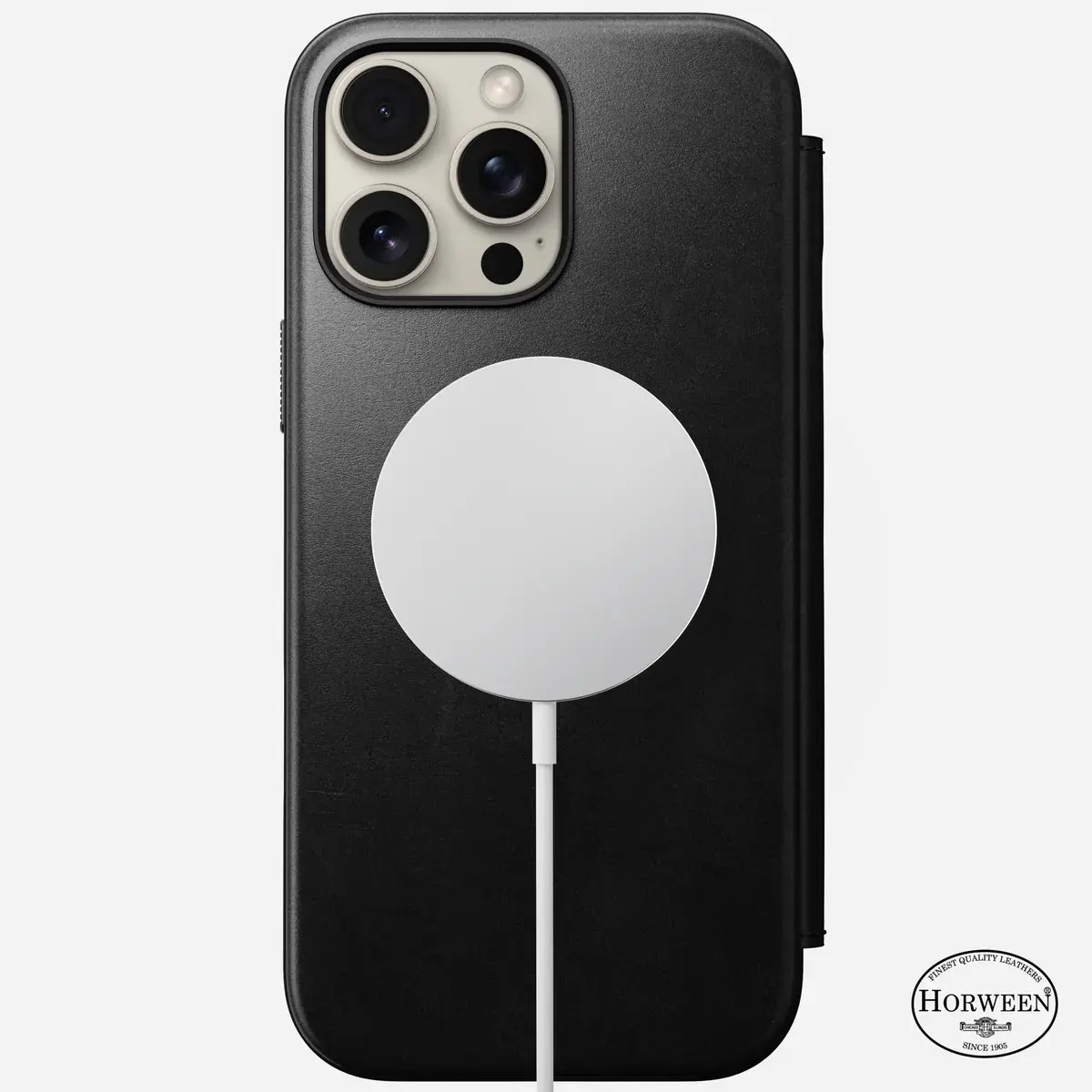 Чехол Nomad Modern Horween Leather Case Folio for iPhone 16 Pro Max - Black (NM01672685)
