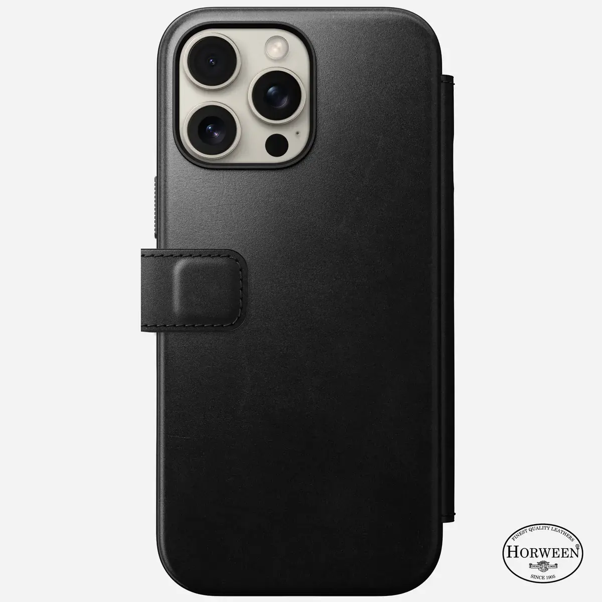 Чехол Nomad Modern Horween Leather Case Folio for iPhone 16 Pro Max - Black (NM01672685)
