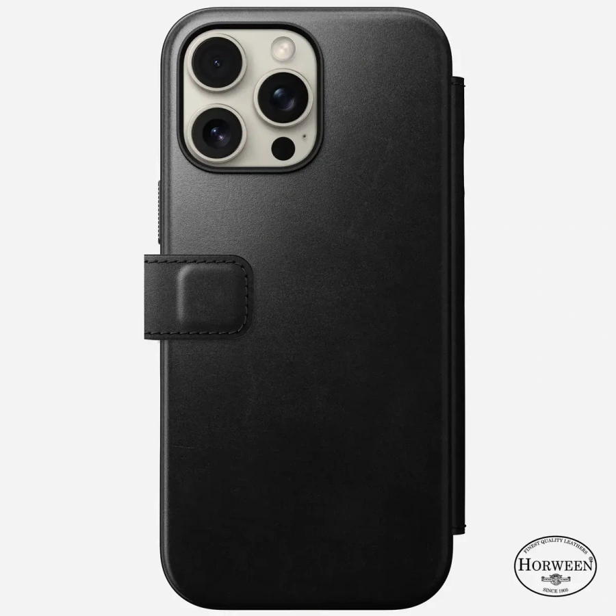 Чохол Nomad Modern Horween Leather Case Folio for iPhone 16 Pro Max - Black (NM01672685)
