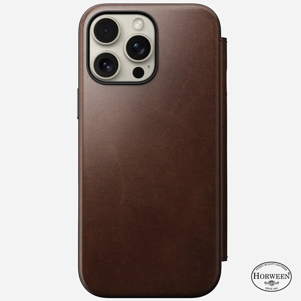 Чехол Nomad Modern Horween Leather Case Folio for iPhone 16 Pro Max - Rustic Brown (NM01386285)