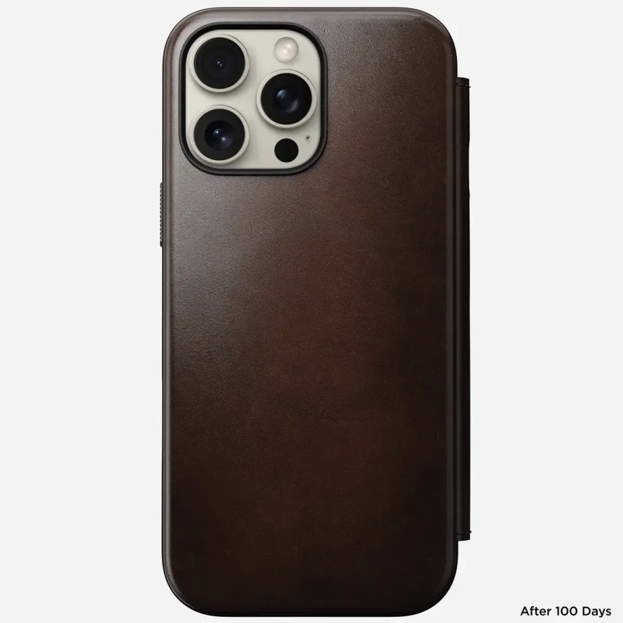 Чохол Nomad Modern Horween Leather Case Folio for iPhone 16 Pro Max - Rustic Brown (NM01386285)