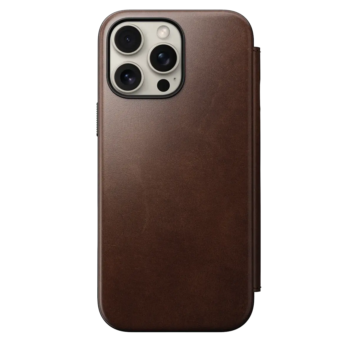 Чехол Nomad Modern Horween Leather Case Folio for iPhone 16 Pro Max - Rustic Brown (NM01386285)