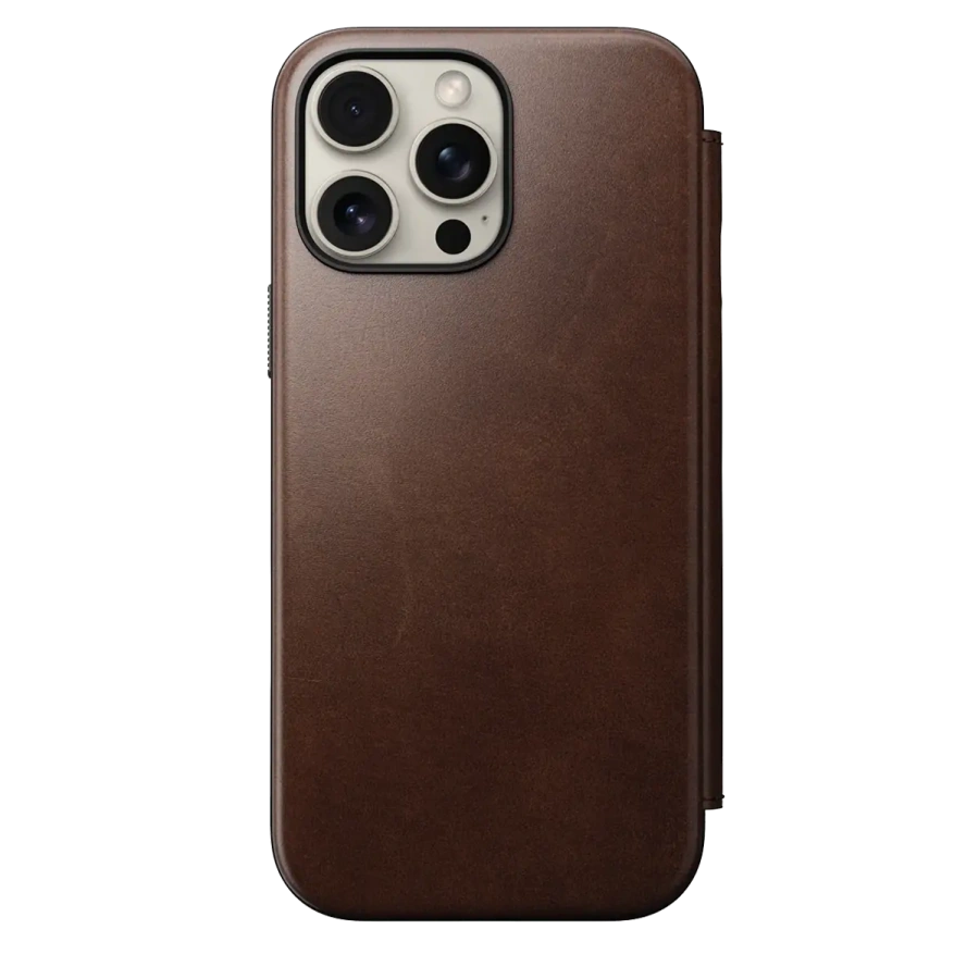 Чохол Nomad Modern Horween Leather Case Folio for iPhone 16 Pro Max - Rustic Brown (NM01386285)