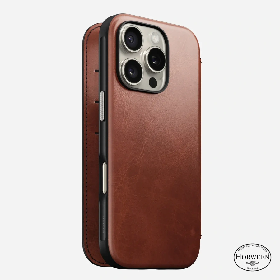Чохол Nomad Modern Horween Leather Case Folio for iPhone 16 Pro - Olde Dublin (NM01398585)